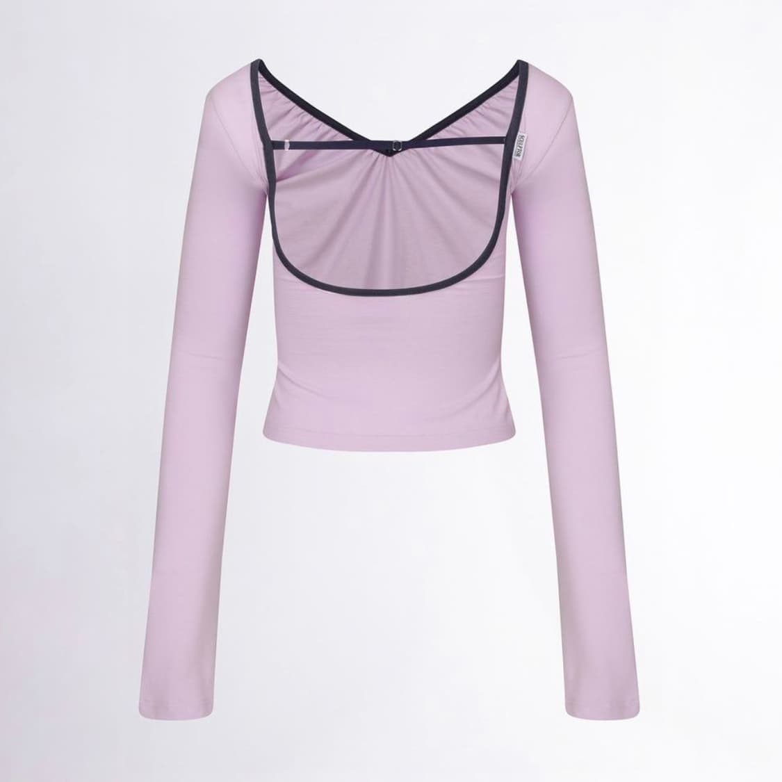 스컬프터 스쿱백 스트랩 탑 라이트퍼플 / 롱슬리브 연보라 셔링 상품이미지2