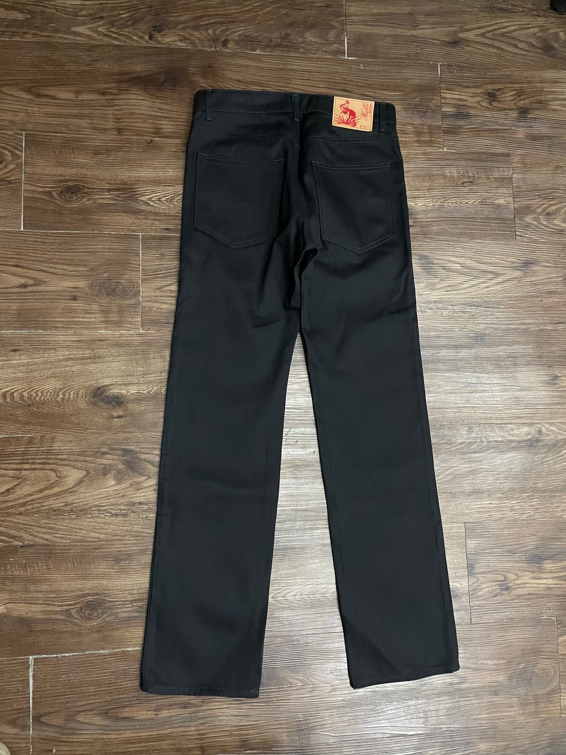 hallaveshje 블랙 데님 팬츠 블랙진 생지 상품이미지1