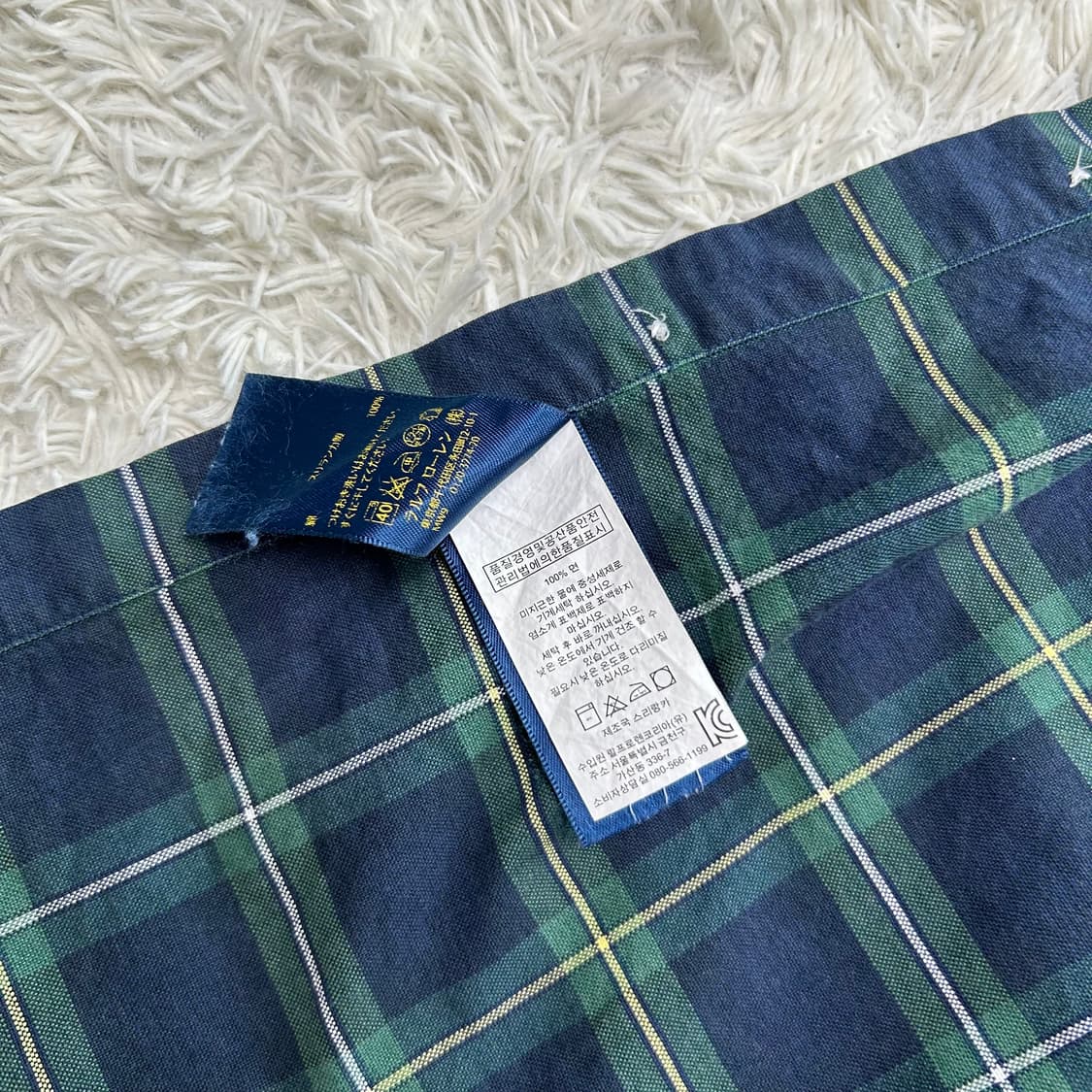 폴로 타탄체크 슬림핏 셔츠 (M) 상품이미지8