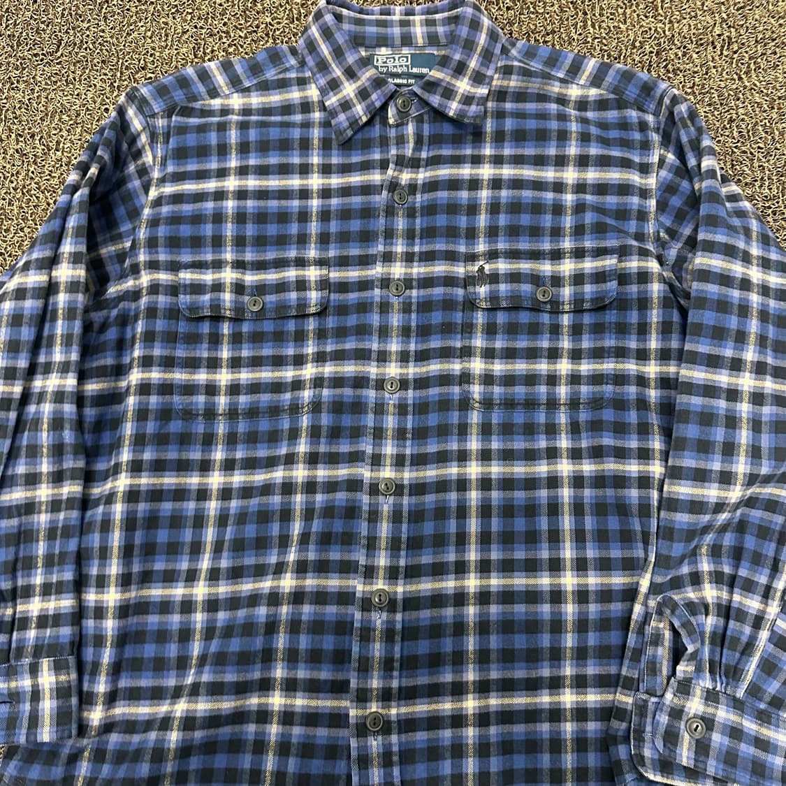 POLO 폴로 랄프로렌 체크 패턴 남방 셔츠 클래식핏 L 상품이미지2