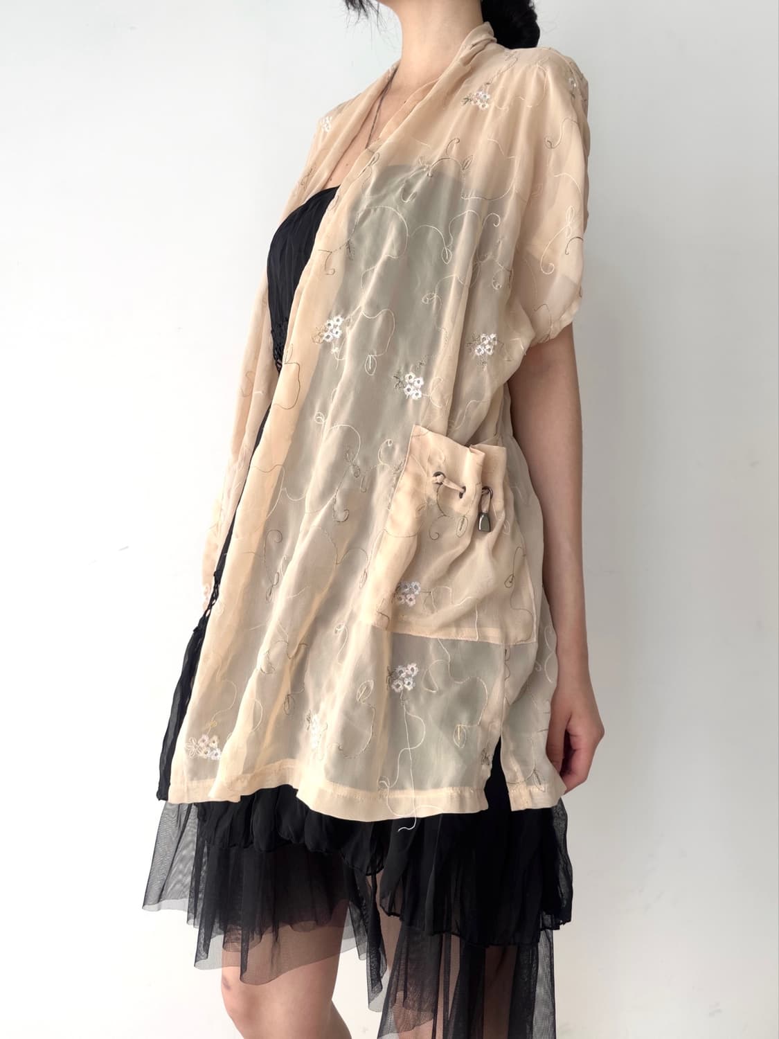 Dandelion sheer open cardigan 상품이미지6