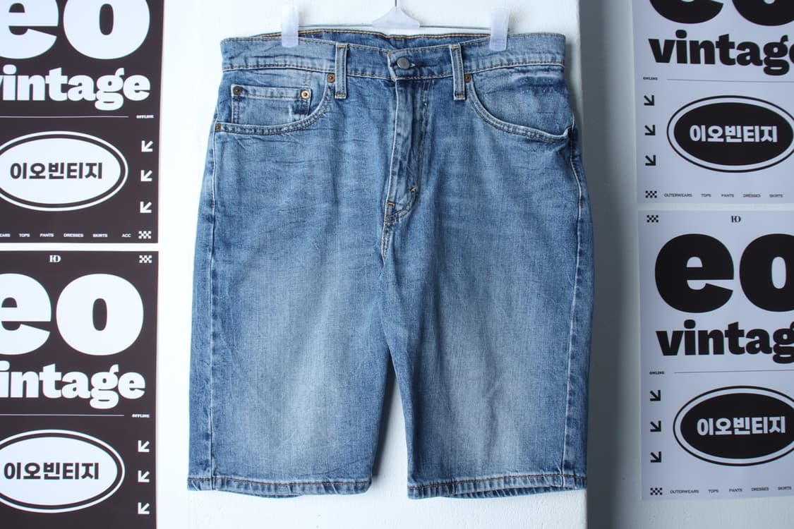 (L) 리바이스 반바지 팬츠 505 데님 청 아메카지-P9888 상품이미지2