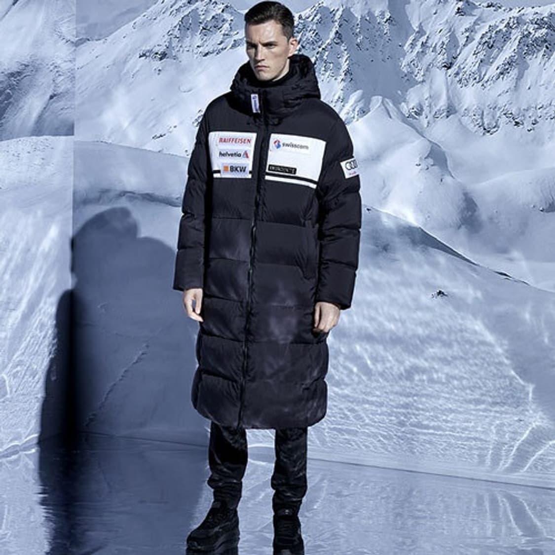 데상트 스위스 스키 레플리카 모노크롬  롱패딩 점퍼 상품이미지10