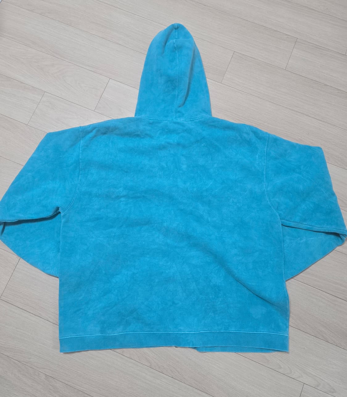 빈티지 청록 피그먼트 워싱 풀짚업 후드 XL 상품이미지4