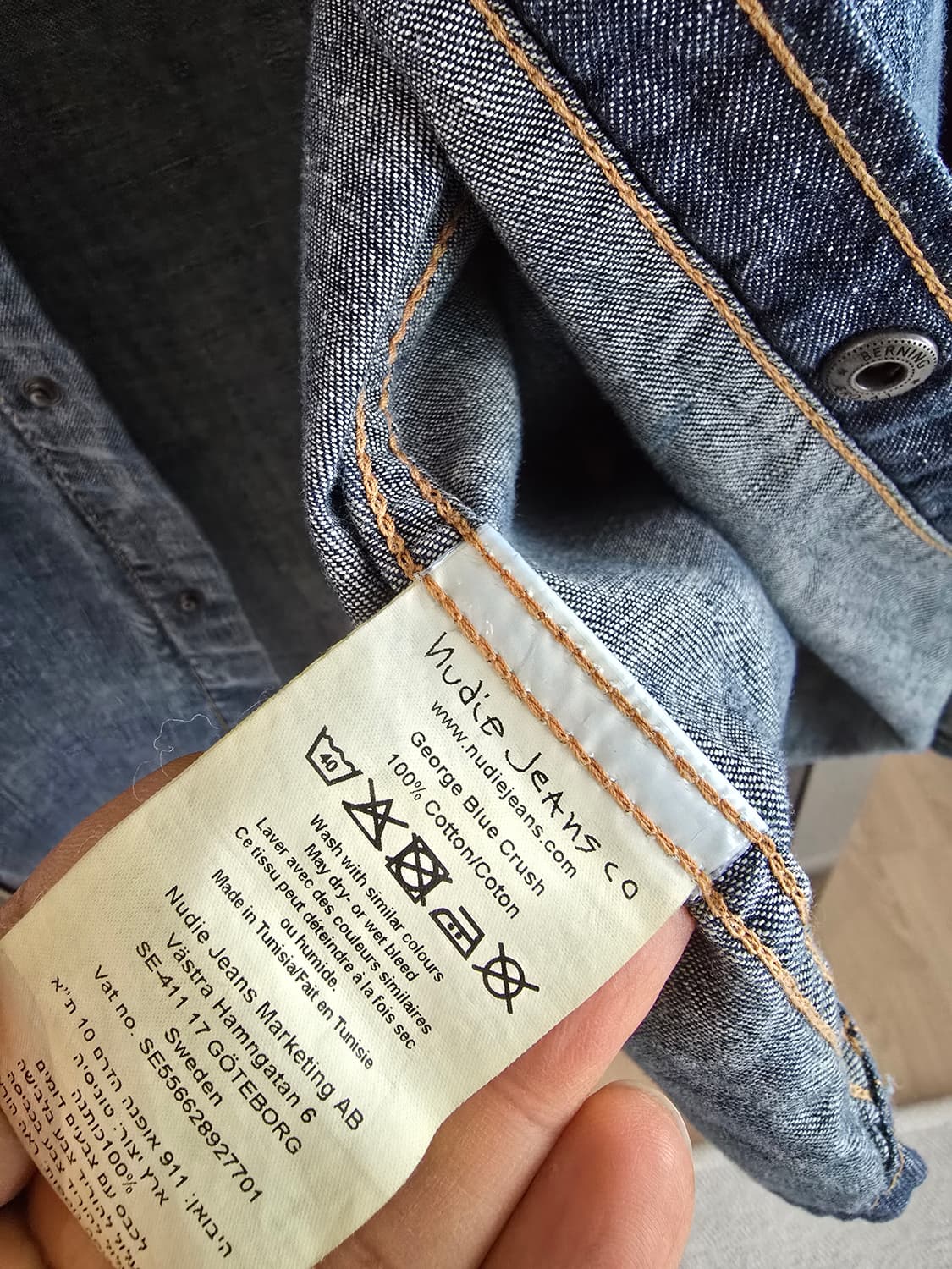 누디진 데님셔츠 M사이즈입니다. 상품이미지5