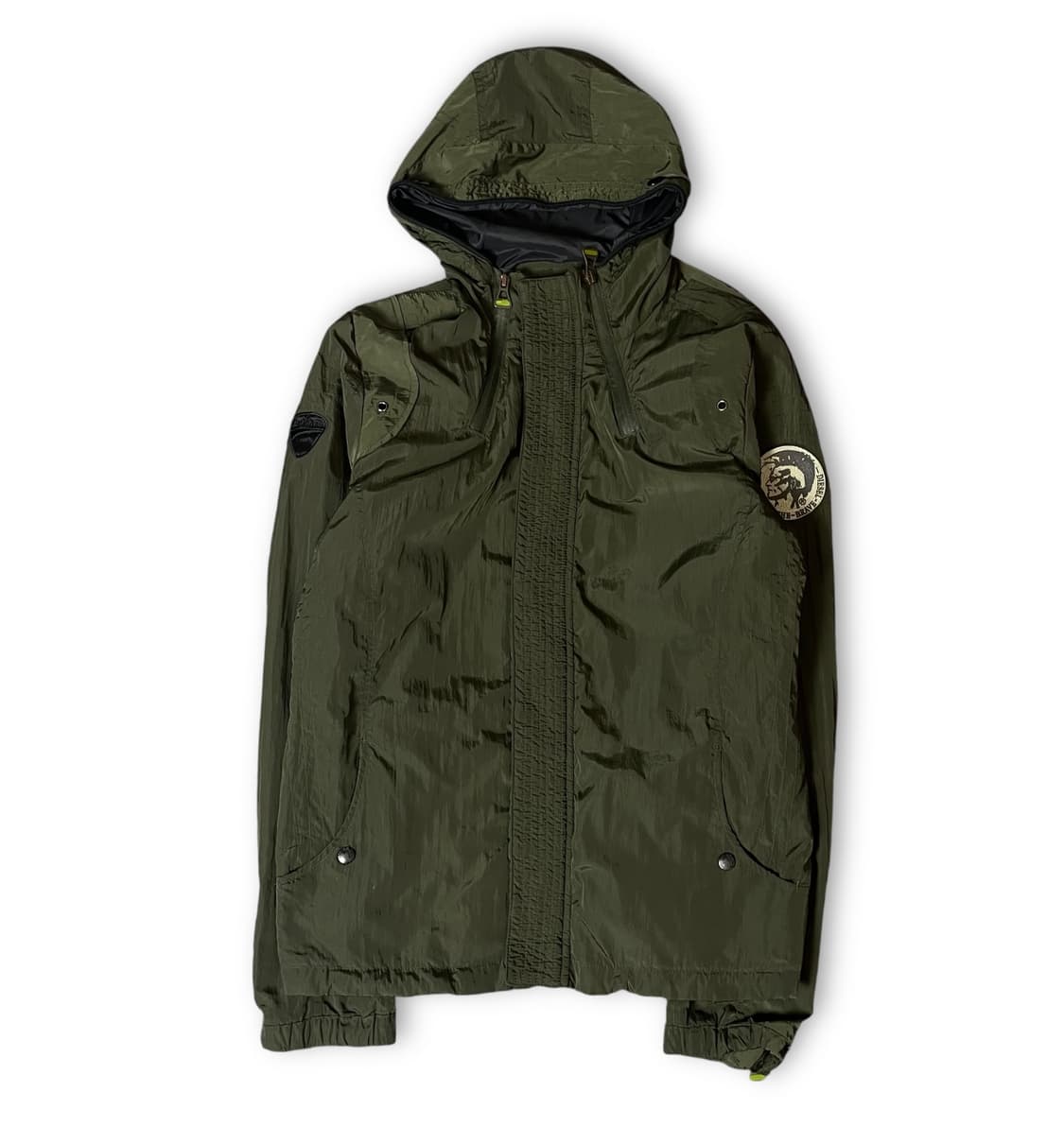 디젤 딥카키 패치 포인트 스트링 바람막이 S 상품이미지1