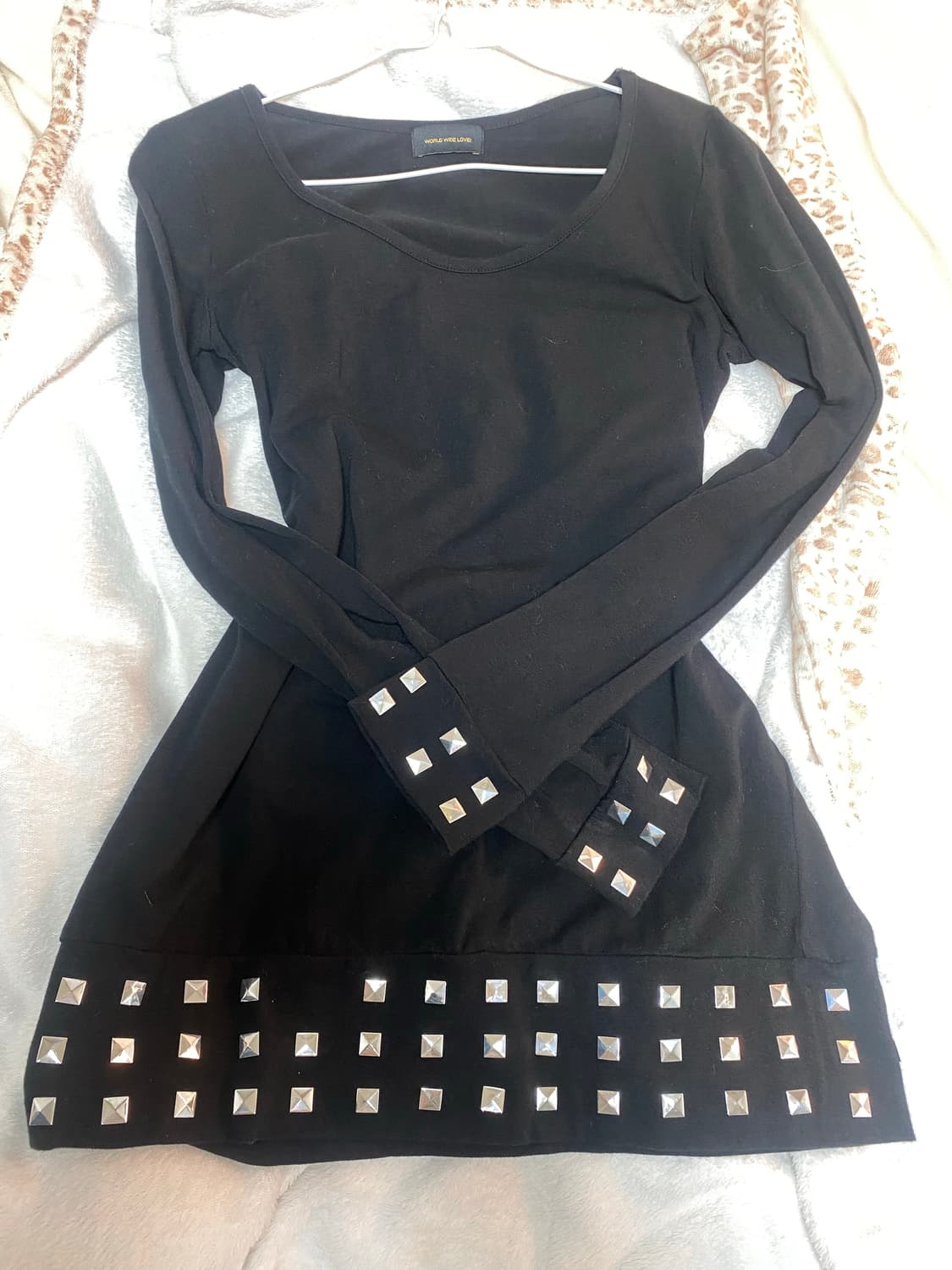 갸루 펑크 스터드 슬림 슬리브 상품이미지1