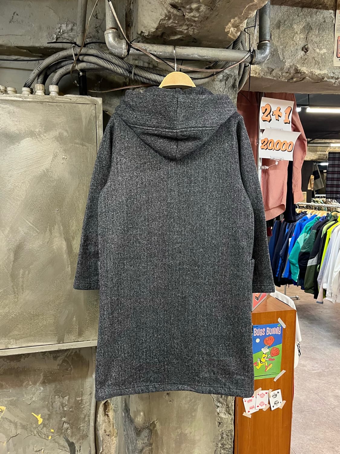 빈티지 후드 코트 그레이 M #csz2962 상품이미지2