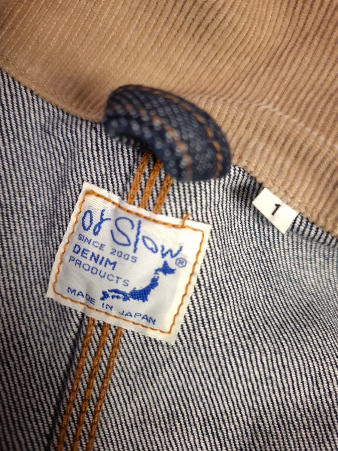 오리지날 새제품 오어슬로우 루즈핏 커버올 원워시 데님 자켓 상품이미지5
