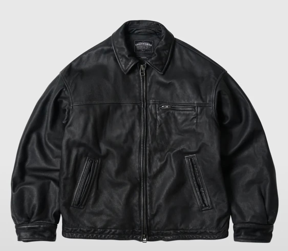 프리즘웍스 destroyed 카우레더자켓 상품이미지1