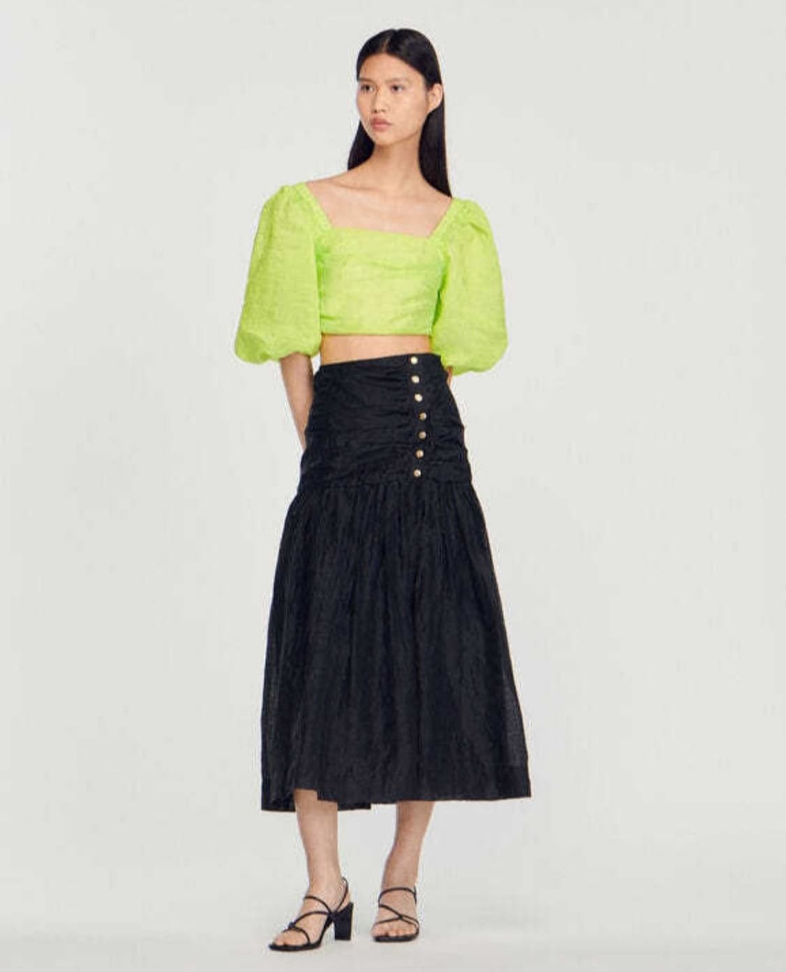 산드로 2023 린넨 롱스커트 36사이즈 상품이미지1