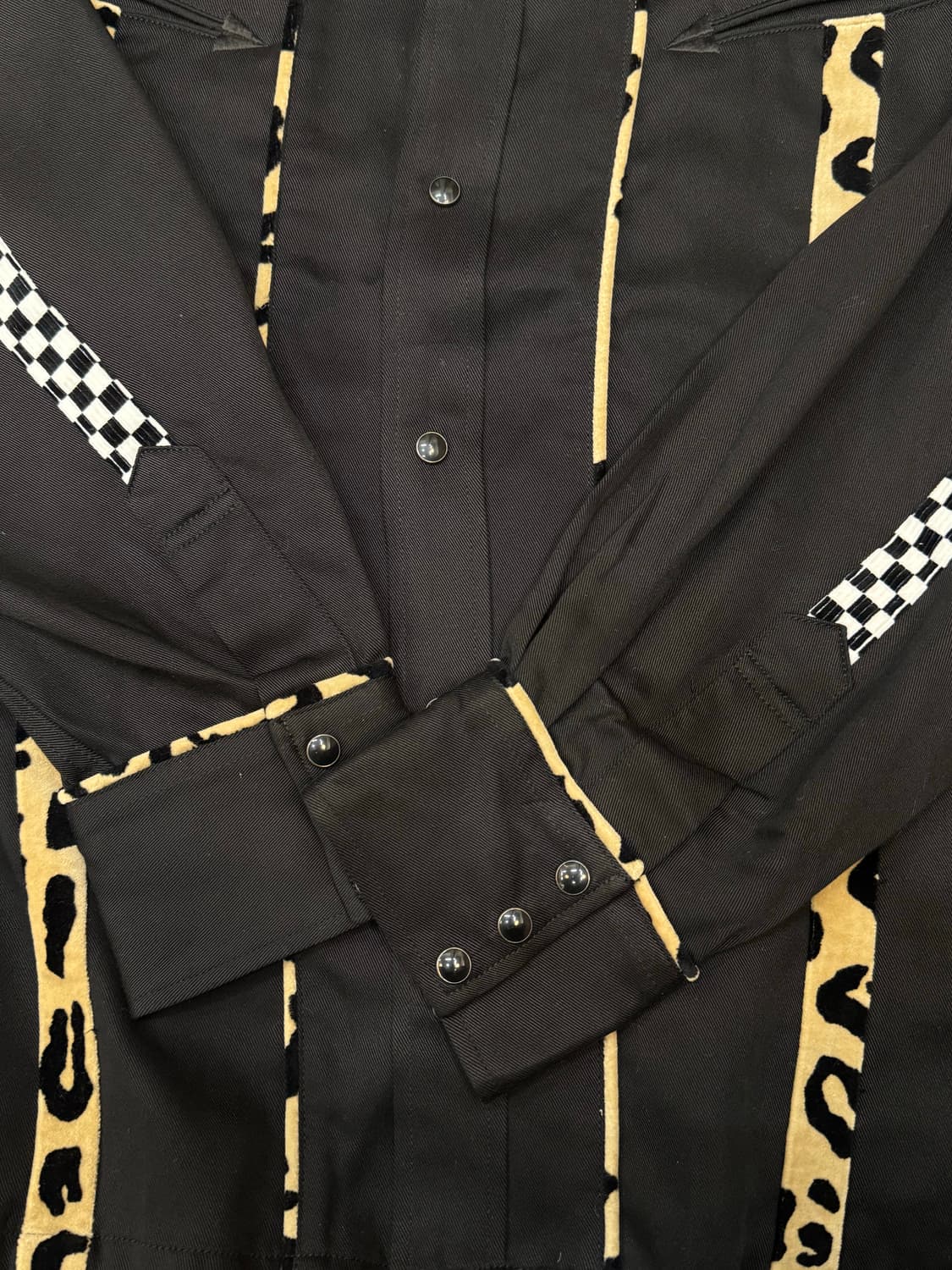 [L] 와코마리아 웨스턴 셔츠 롱 슬리브 블랙 상품이미지6