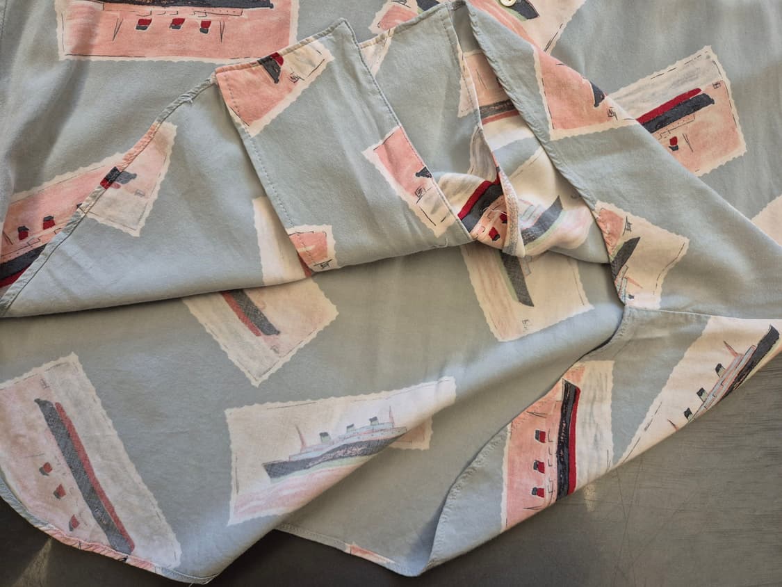 80s C.P COMPANY 오픈카라 셔츠 상품이미지5