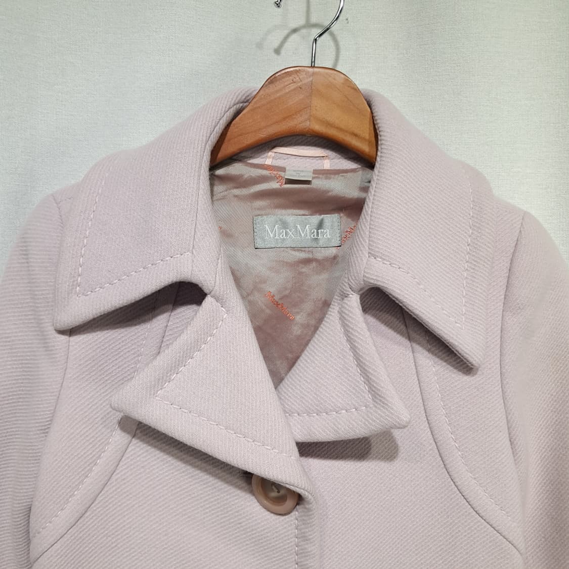 CN907W M 막스마라 페일핑크 울 앙고라 클래식 코트 상품이미지5