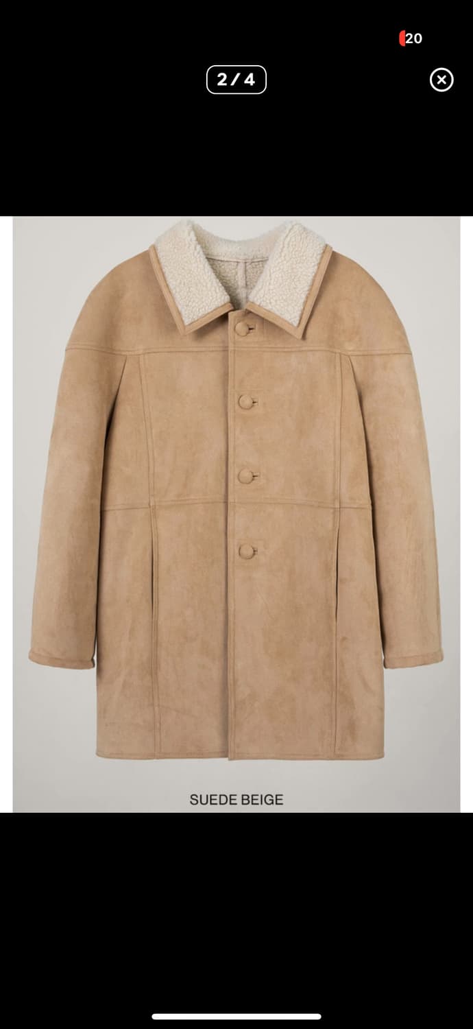  오버듀플레어 빈티지 하프 무스탕 박스째 새상품 상품이미지3