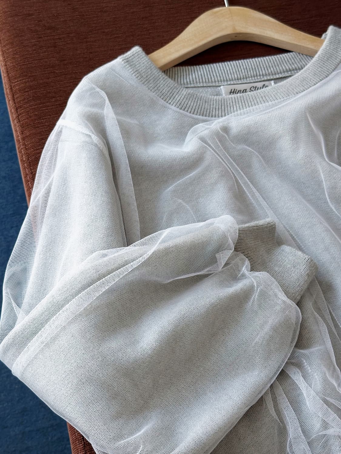 Design meshed knit layer knit P/O 상품이미지2