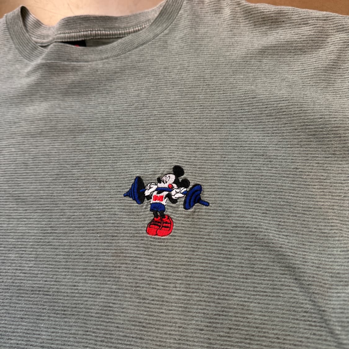 90'S 디즈니 미키마우스 페이딩 스트라이프  상품이미지3