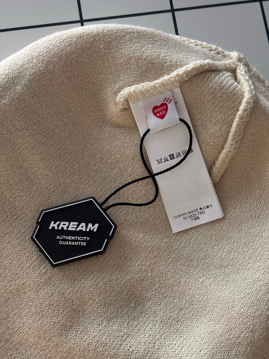 휴먼메이드 자카드 비니 아이보리(새상품) 상품이미지3