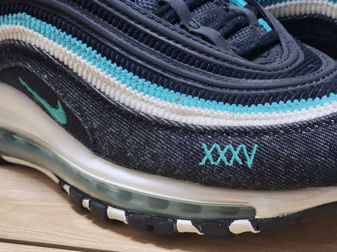 나이키 에어맥스 97 SE XXXV 블랙 스포츠 터콰이즈 240mm 상품이미지2