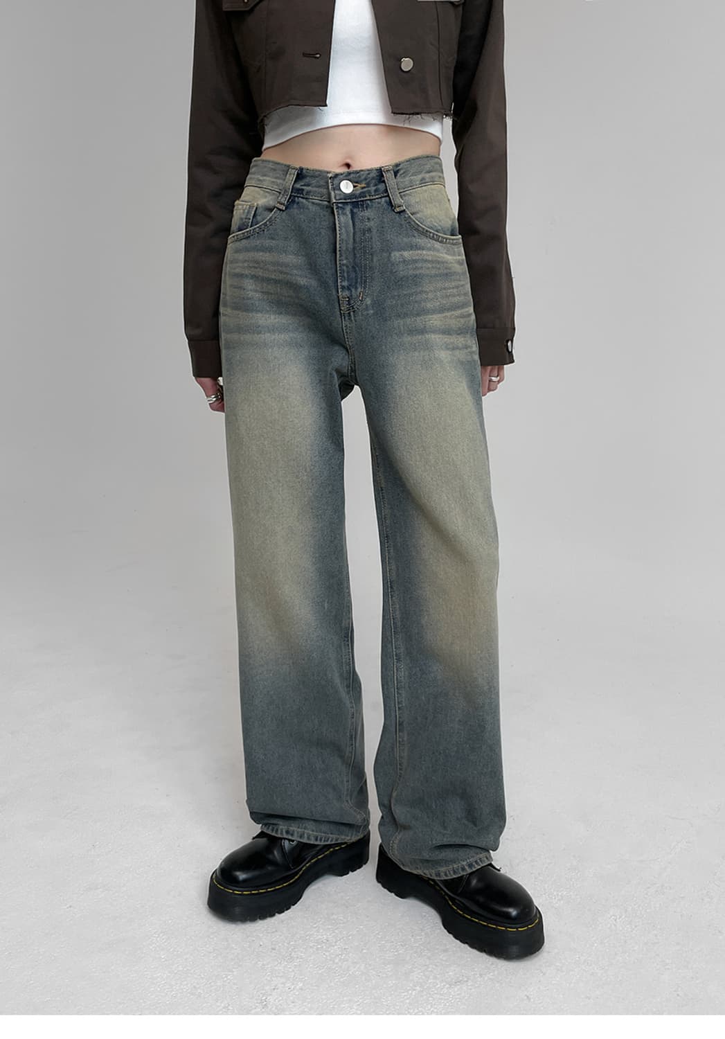 [MADE] 페스토 와이드 데님팬츠 중청 상품이미지1