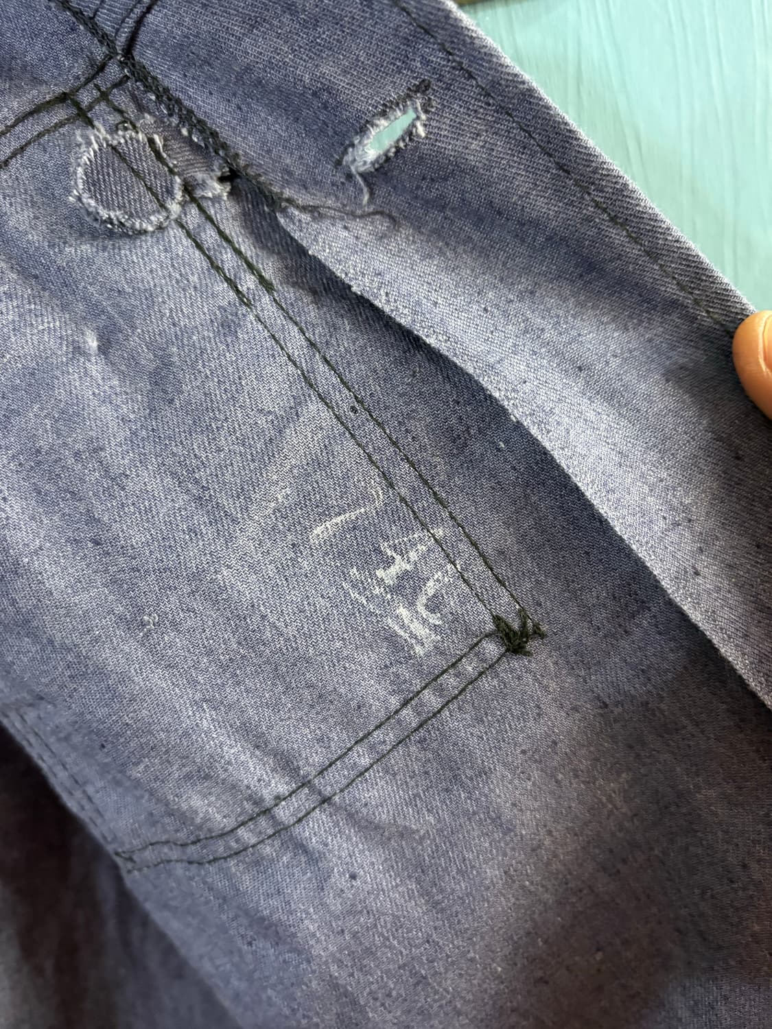 70-80s vtg Chambray Workwear Jacket.  상품이미지7