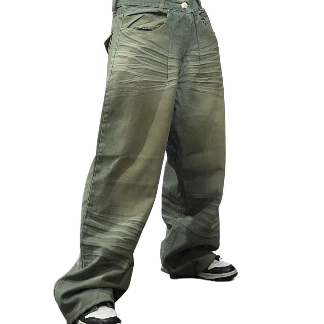 green wide pants 상품이미지1