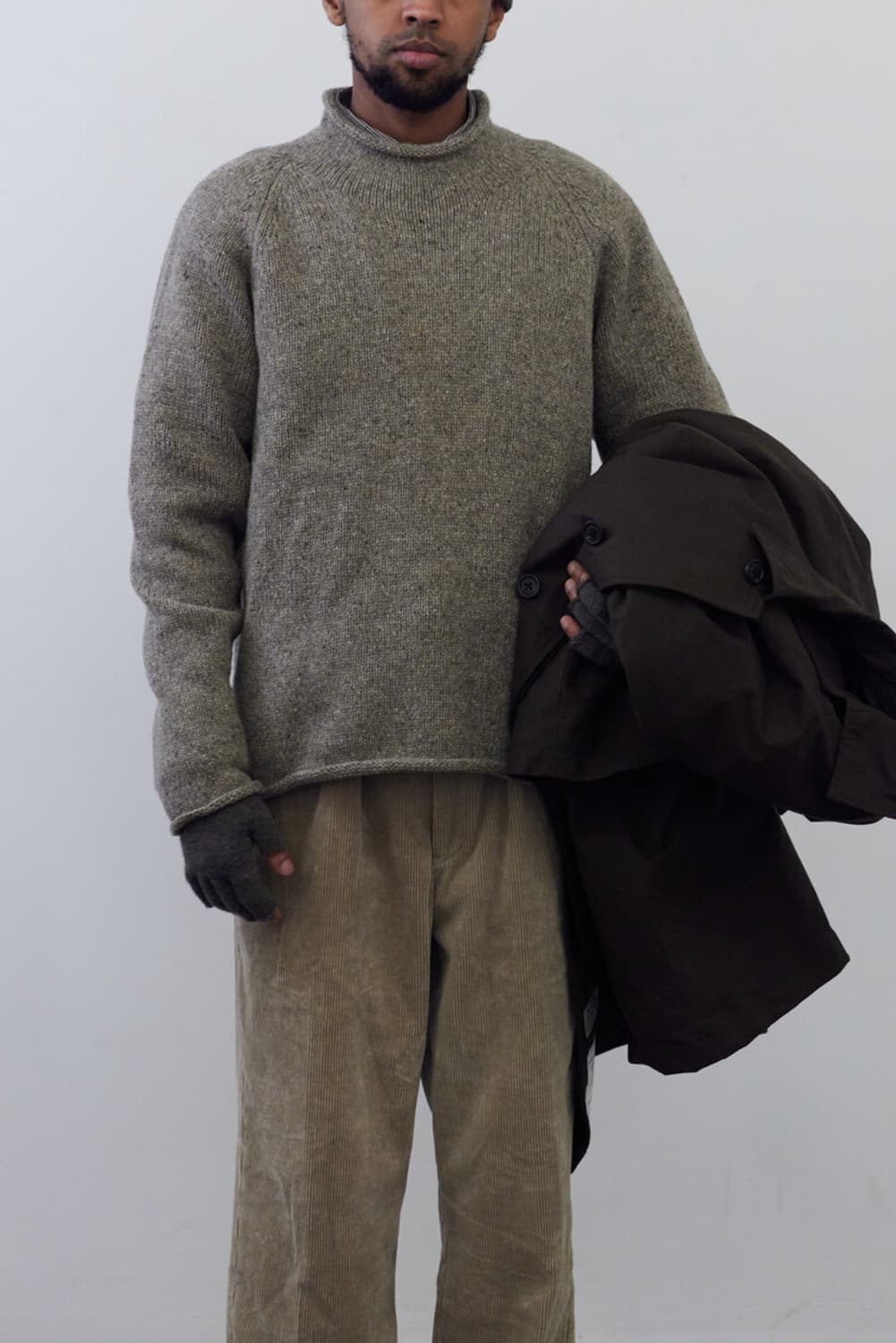 XL) 엔즈앤드민즈 ends and means / 롤넥 니트 / 그레이 상품이미지7