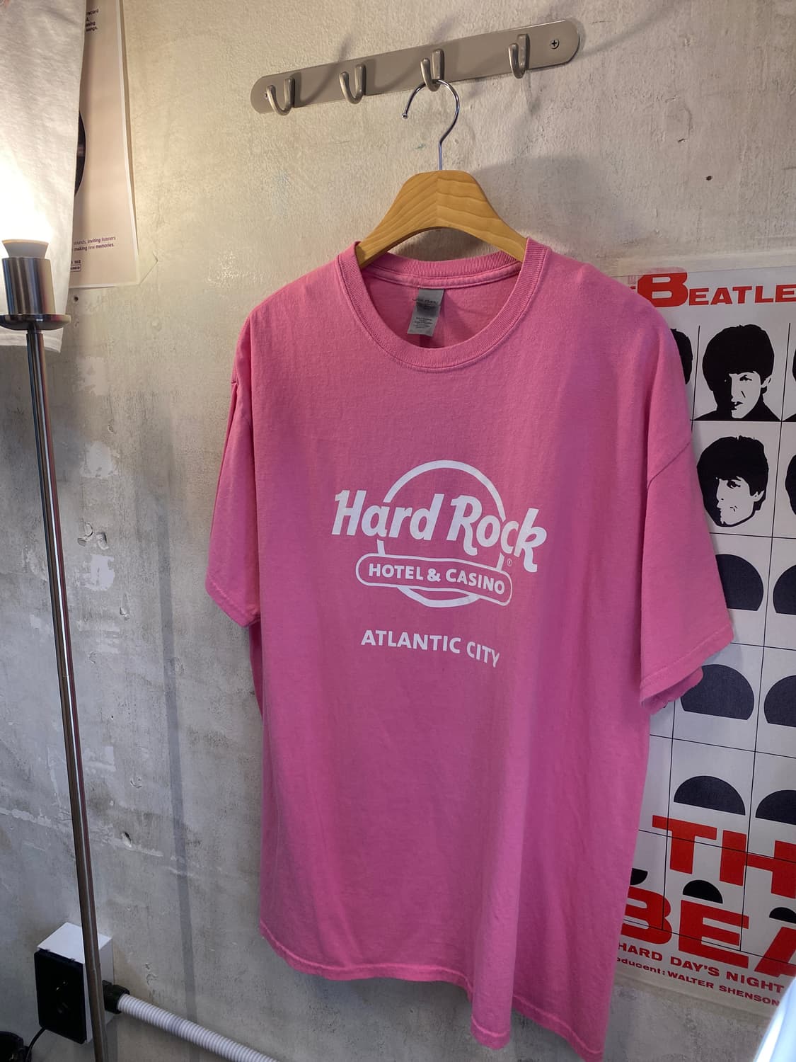 하드락 핑크 프린트 반팔티셔츠 XL 상품이미지2