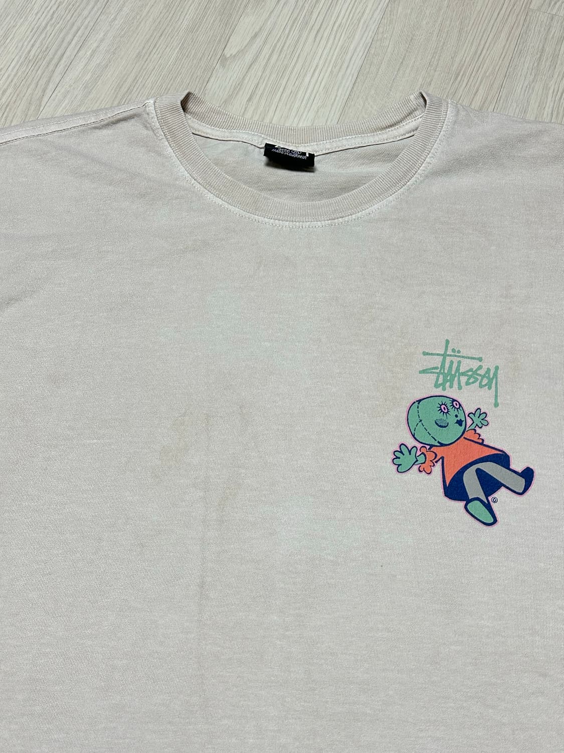 스투시 STUSSY 돌리 피그먼트 다이드 반팔 티셔츠 내츄럴 상품이미지5