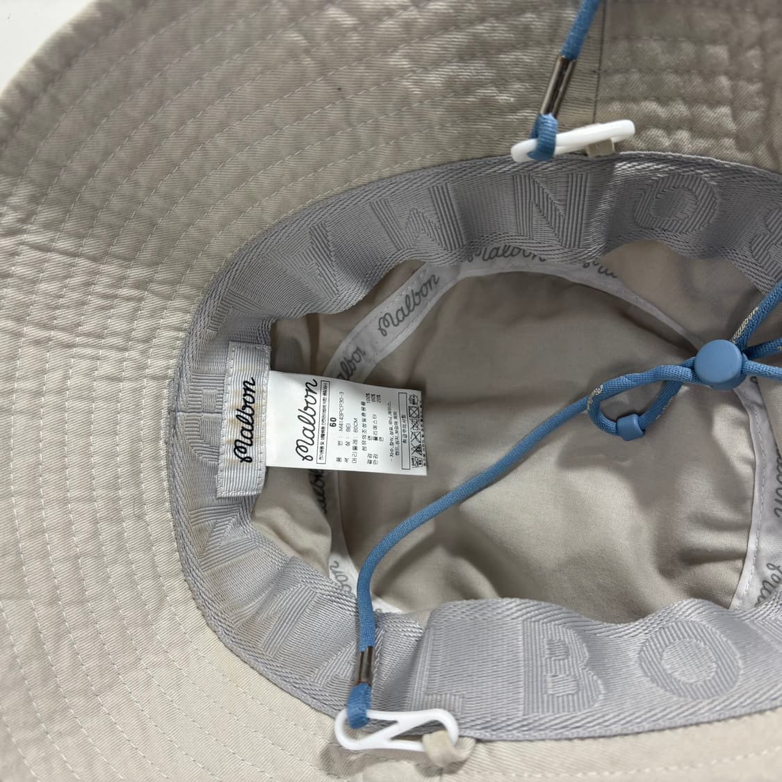 60 말본 MALBON 아이보리 벙거지 버킷햇 상품이미지4