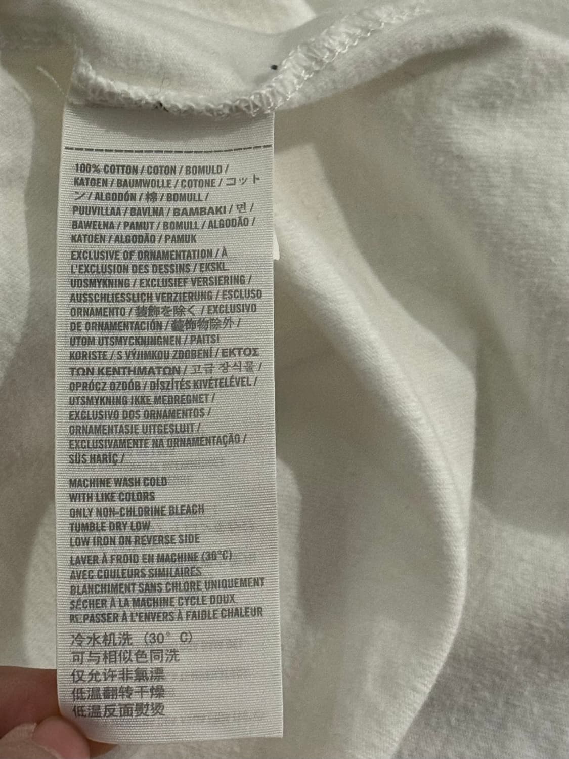 아베크롬비 머슬핏 네이비 아플리케 화이트 반팔티 XL 상품이미지6