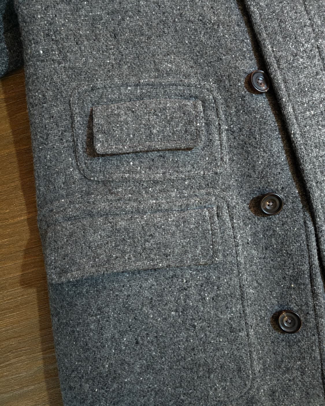 드레익스 미드 그레이 도네갈 울 발마칸 코트 (Drakes) 상품이미지6