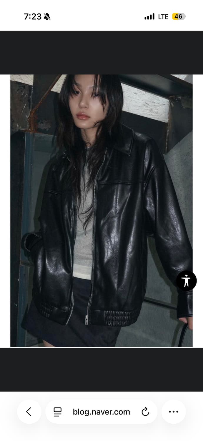 Zara 레더 봄버 자켓 xs 상품이미지2