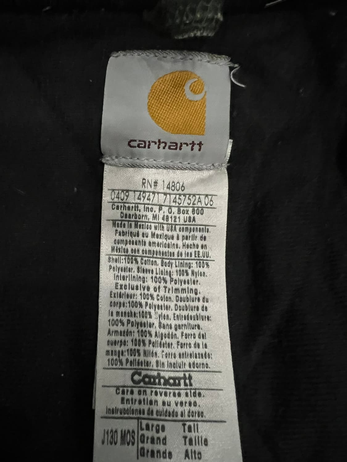 (L-TALL) 칼하트 후드 덕 액티브 자켓 J130  MOS  모스그린 상품이미지4