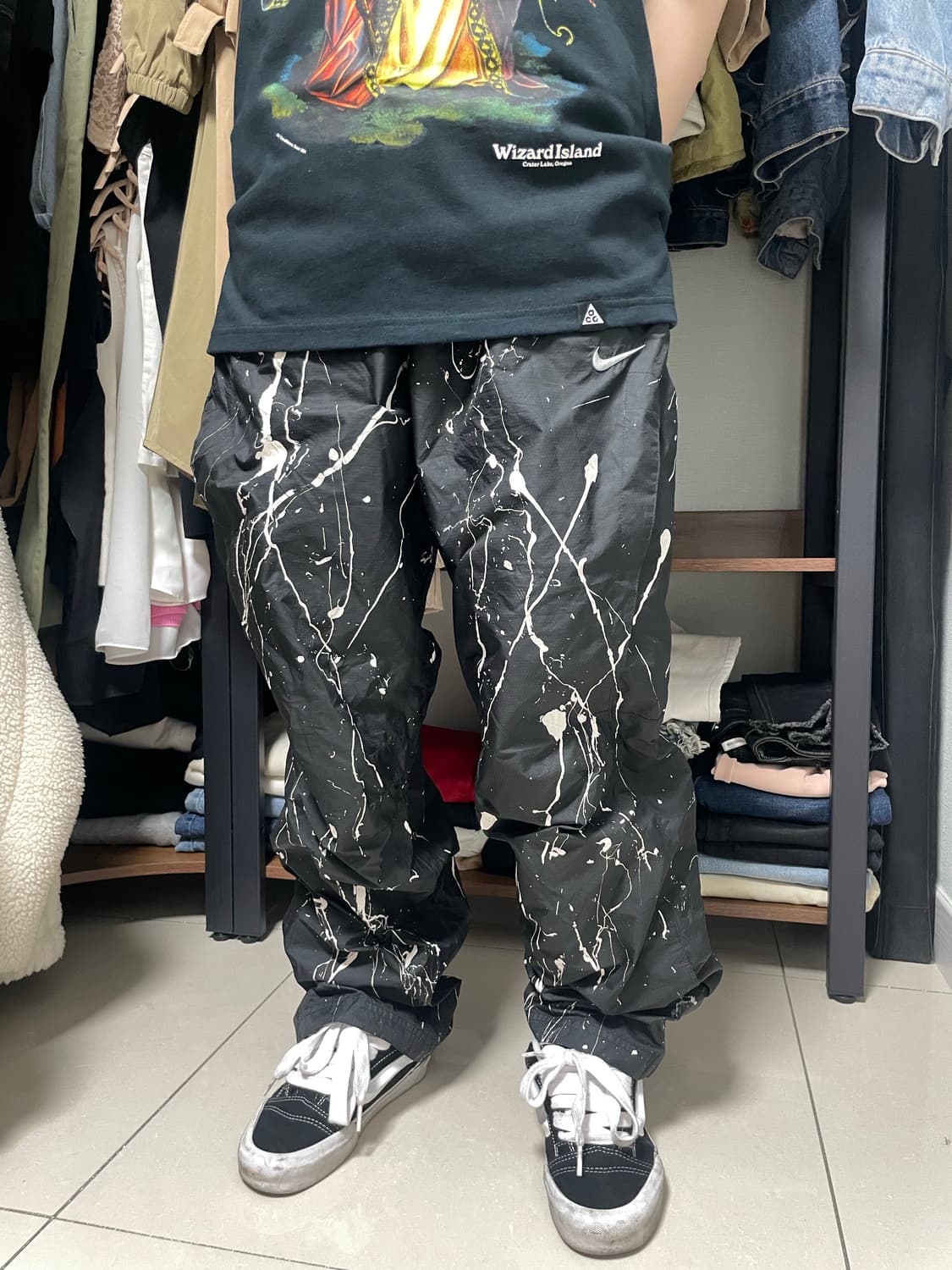 나이키 페인팅 커스텀 바지 (L) 상품이미지4