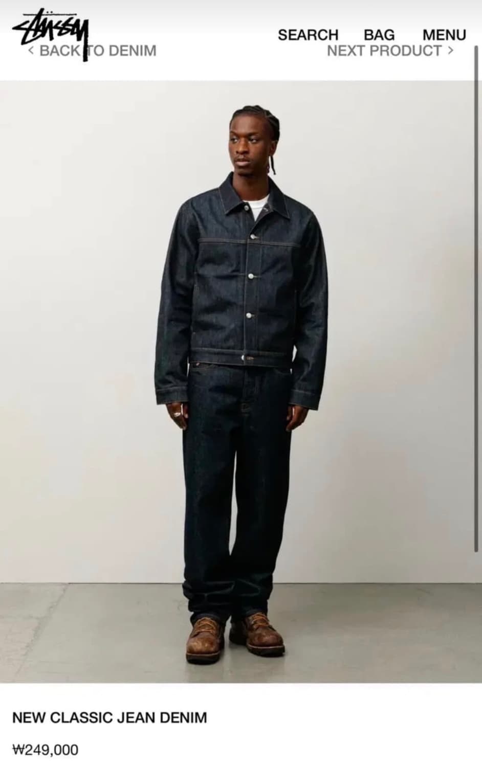 스투시stussy 뉴 클래식 진 데님 인디고 28사이즈 상품이미지1