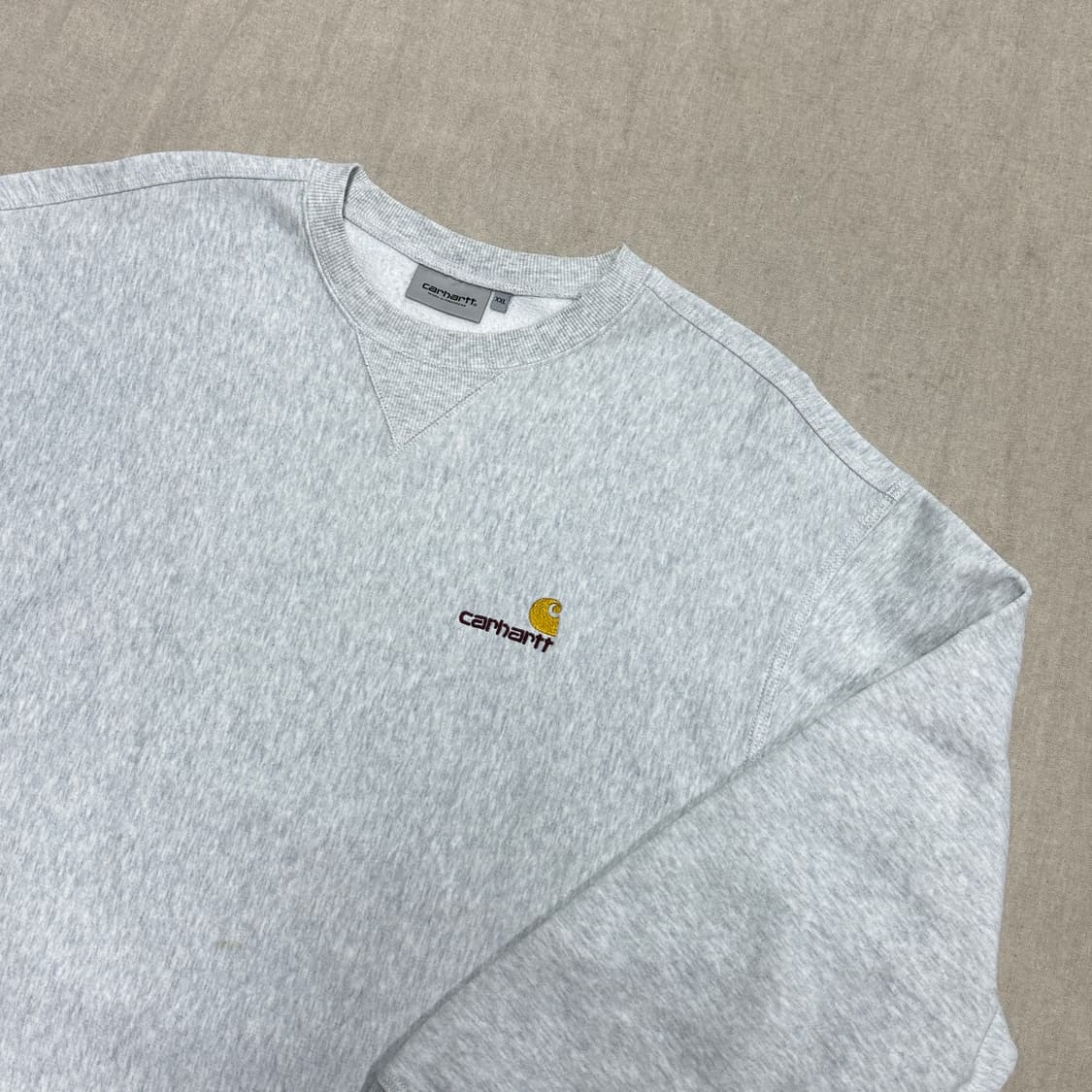 칼하트 에쉬헤더 오트밀 자수 맨투맨 XXL 상품이미지2