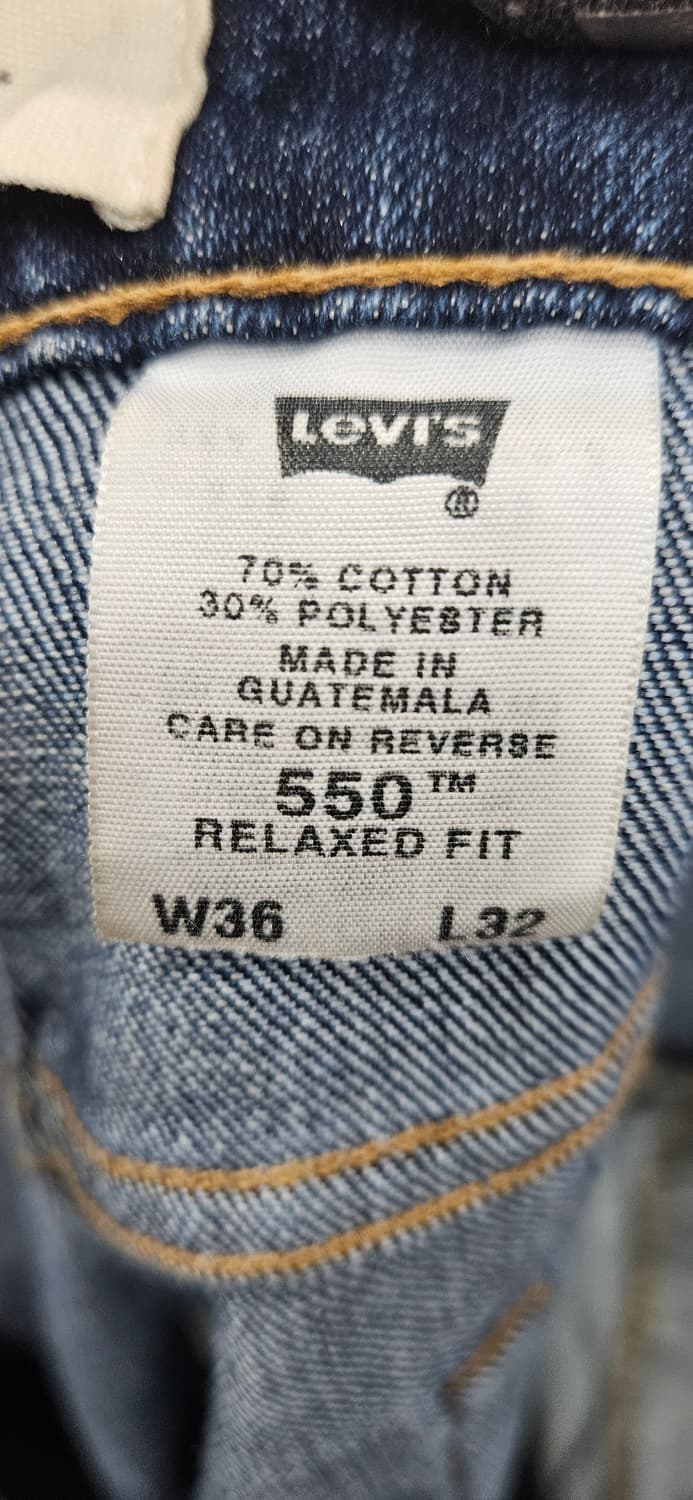 MADE IN 과테말라 02년 생산 리바이스 550TM 릴렉스드 핏 36 상품이미지5
