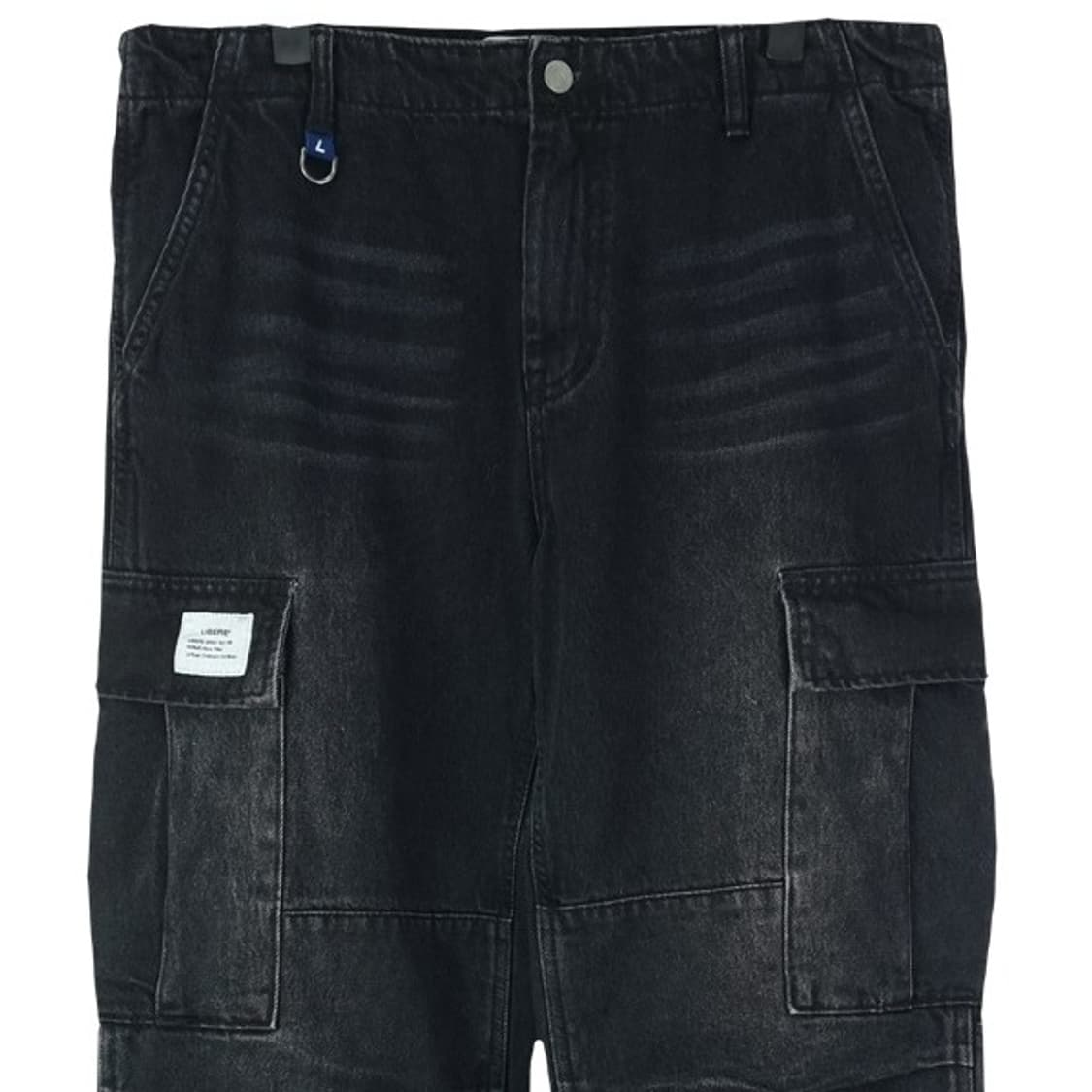 [리베레] 흑청 루즈핏 카고 데님 팬츠 M18676 상품이미지4