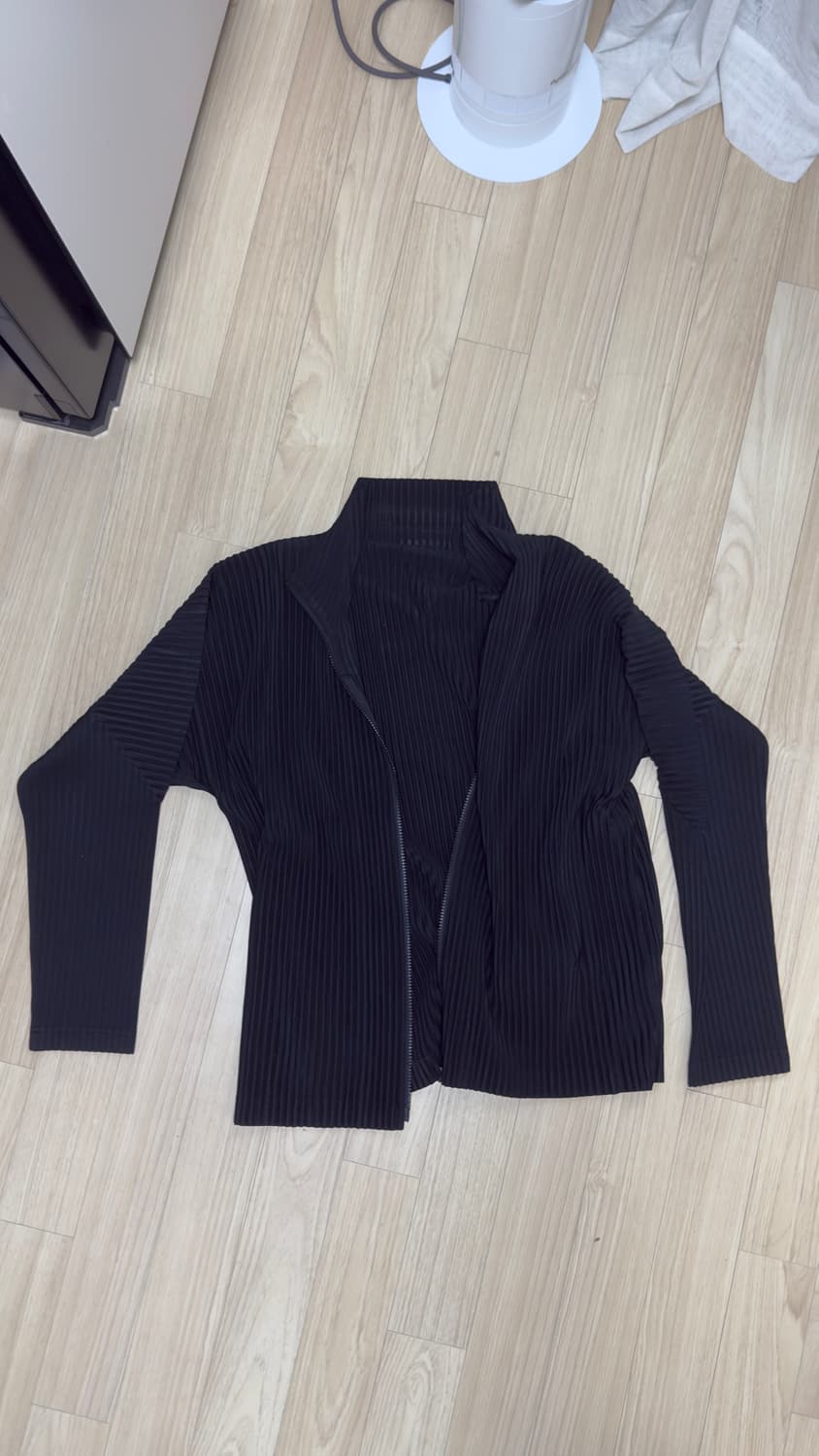 옴므플리세 베이직 집업 자켓 블랙 003 상품이미지2