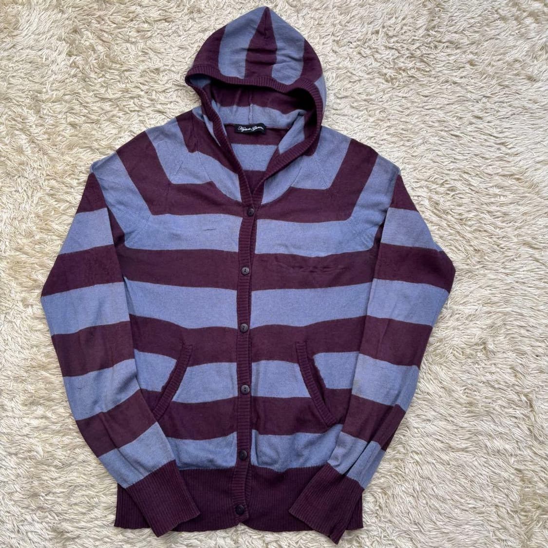 히스테릭 글래머 보더 니트 후드 가디건 상품이미지3