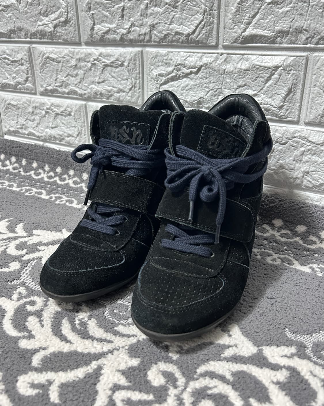 Ash 아쉬 블랙 히든 웨지힐 스니커즈 상품이미지2