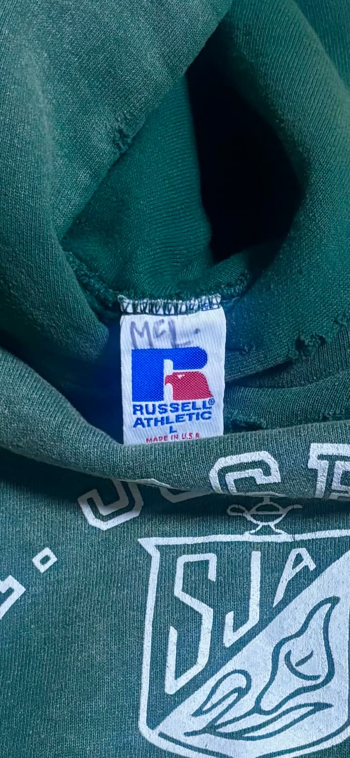 90s made in usa russell 러셀 선페이드 후드 L 상품이미지3