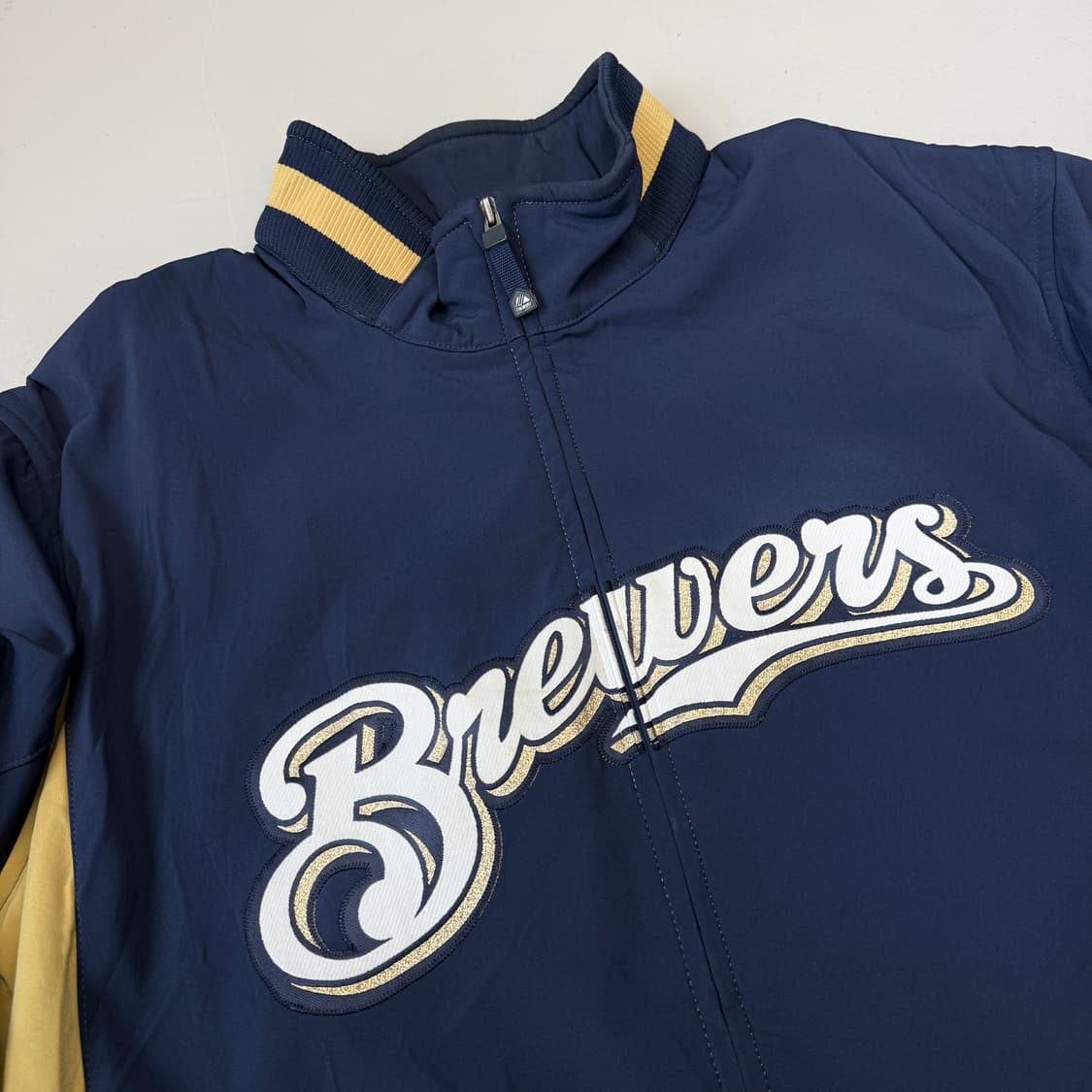 마제스틱 밀워키 브루워스 올드스쿨 베이스볼 점퍼 자켓 상품이미지3