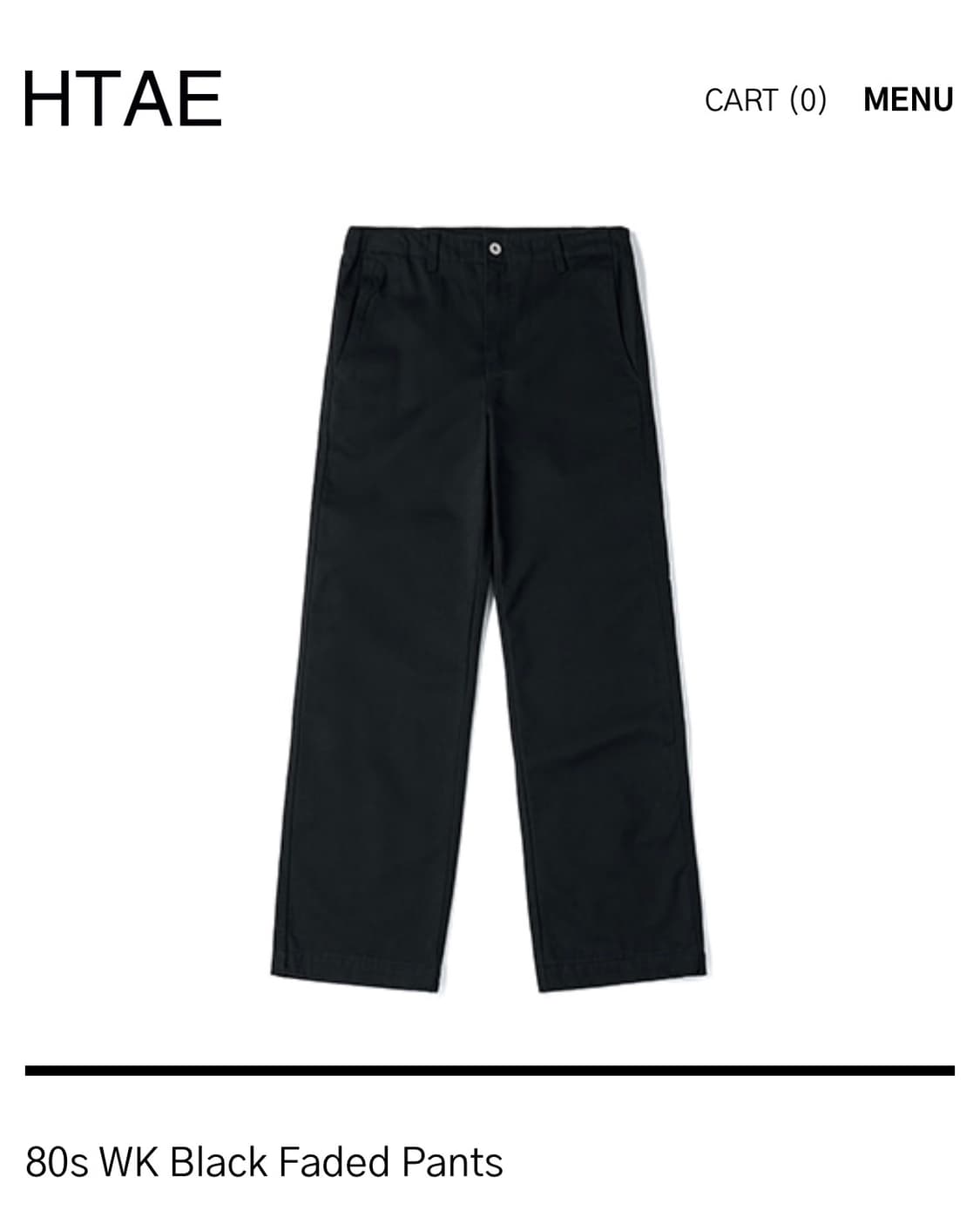 HTAE 80s WK Black Faded Pants 3사이즈 구매합니다 상품이미지1