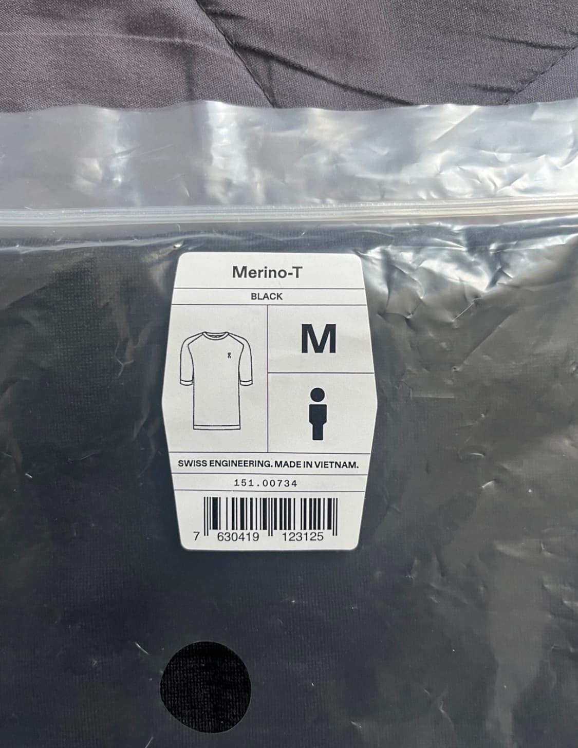 [M] on running 온러닝 메리노 반팔티셔츠 블랙 새상품 상품이미지3
