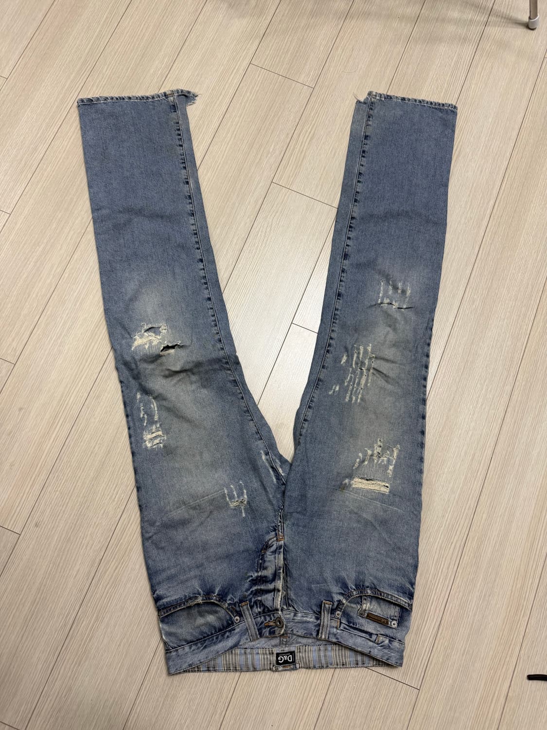 돌체앤가바나 DENIM 백프린팅 데미지진 상품이미지2