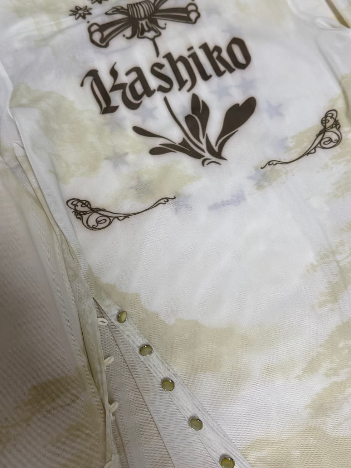 Kashiko Women Ink Painting Mesh Top 상품이미지4