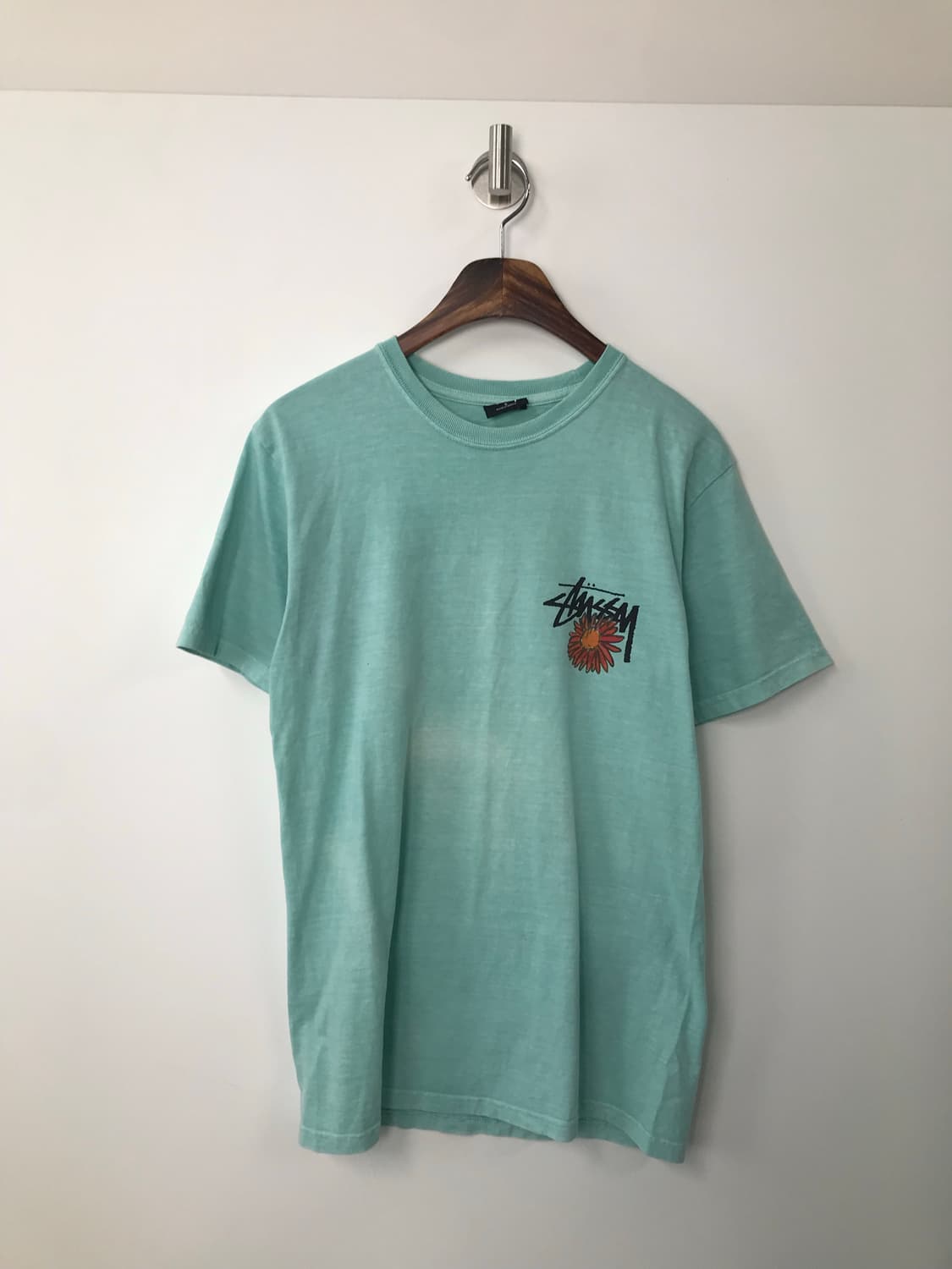 스투시 00s 스컬 민트 반팔 티셔츠 상품이미지3