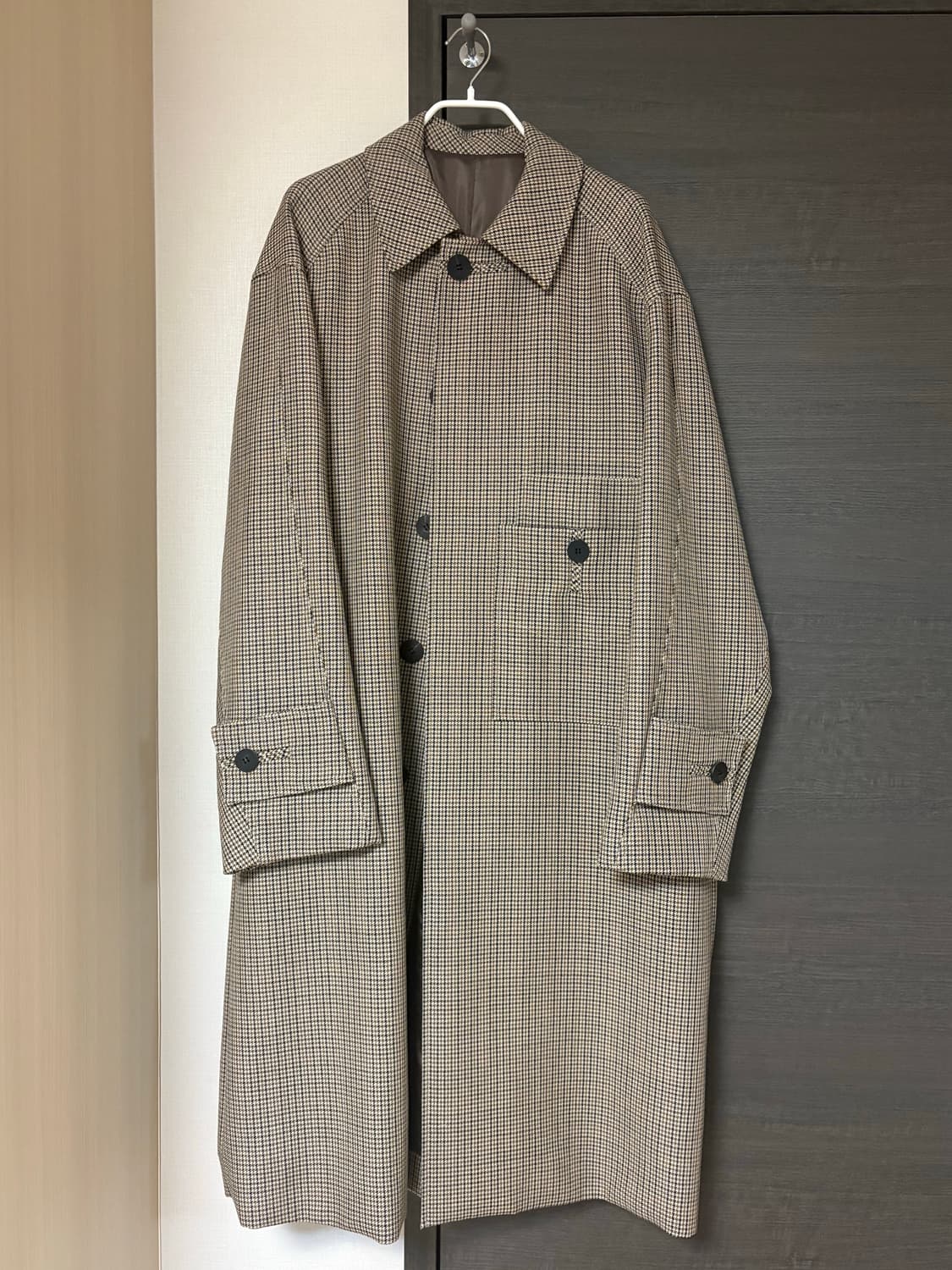 (48) 우영미 하운드투스 오버사이즈 체크코트 상품이미지2